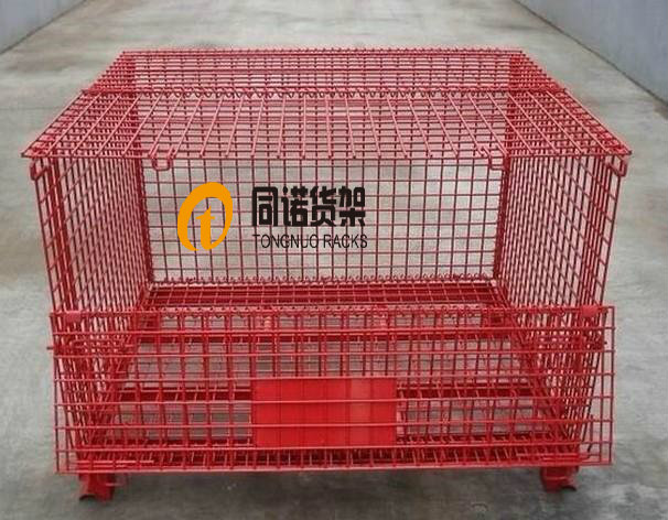 Collapsible & Stackable Wire Mesh Containers